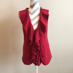 Anthropologie Luii Ruffle Vest M EUC
